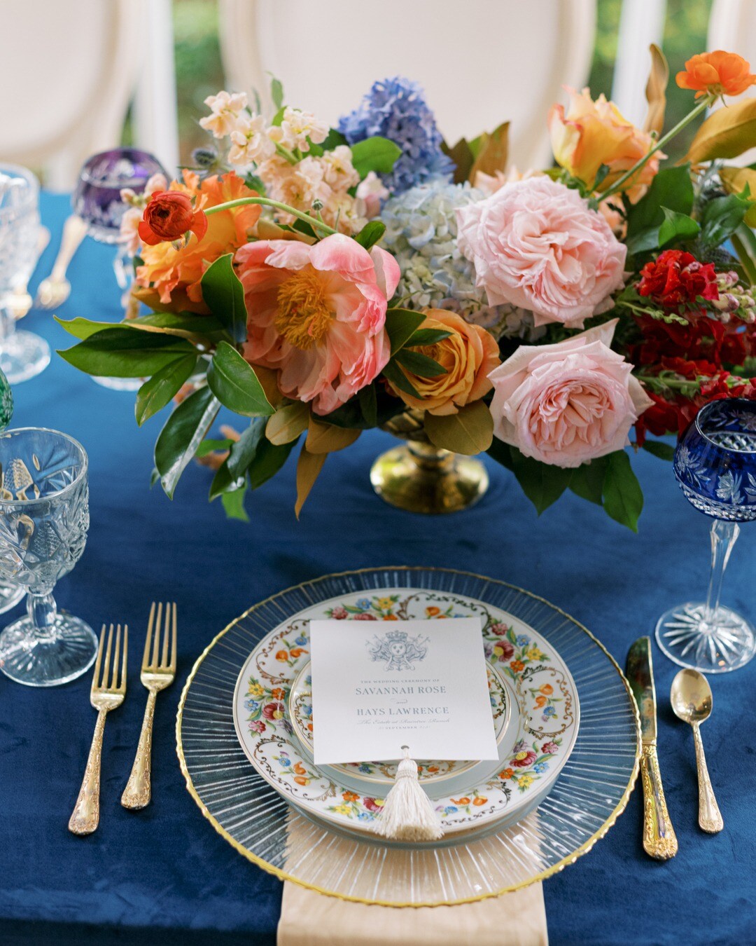 Colorful Flowers Wedding Centerpiece